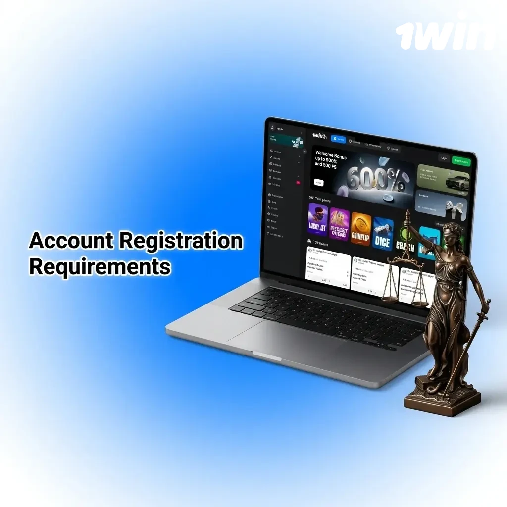 1win account registration requirements for Canadian players including legal age, one account rule, and eligibility conditions