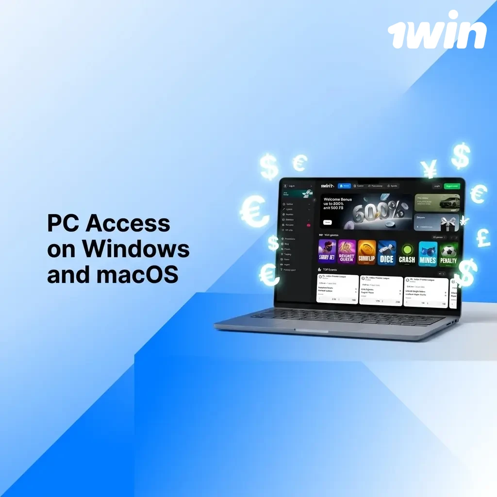 1win platform accessed on Windows and macOS via browser, no desktop app required for Canadian players