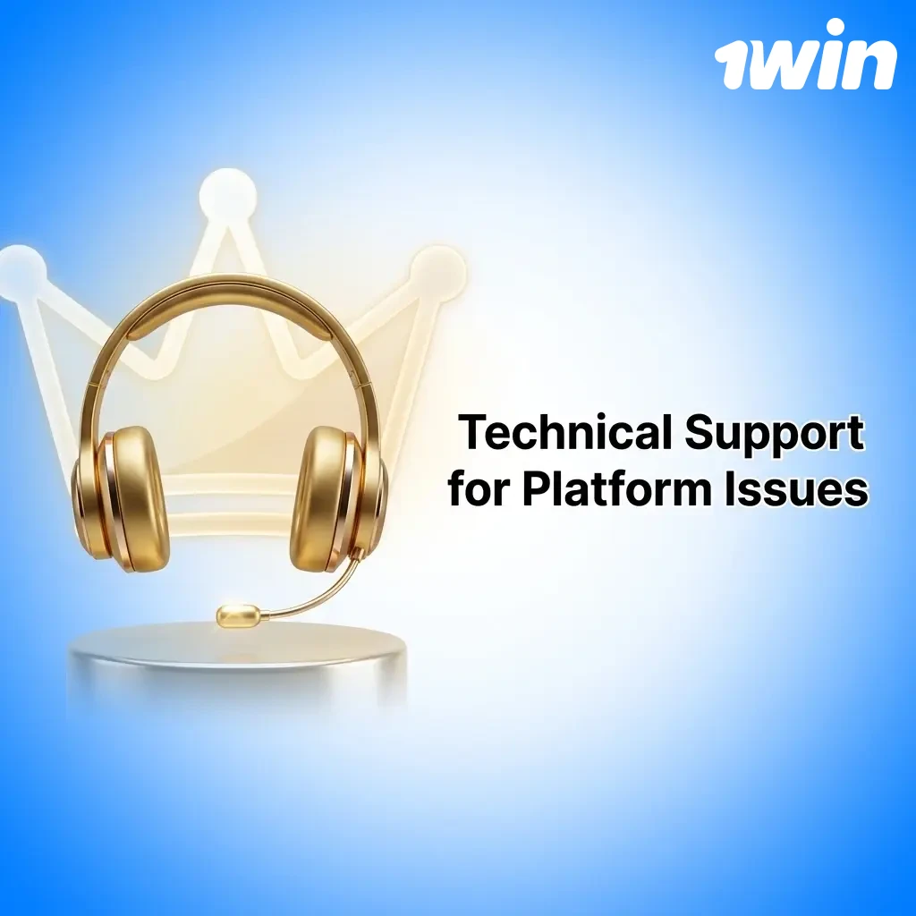 Technical support via live chat or email for app errors, login issues, payment processing, and website problems on 1win platform