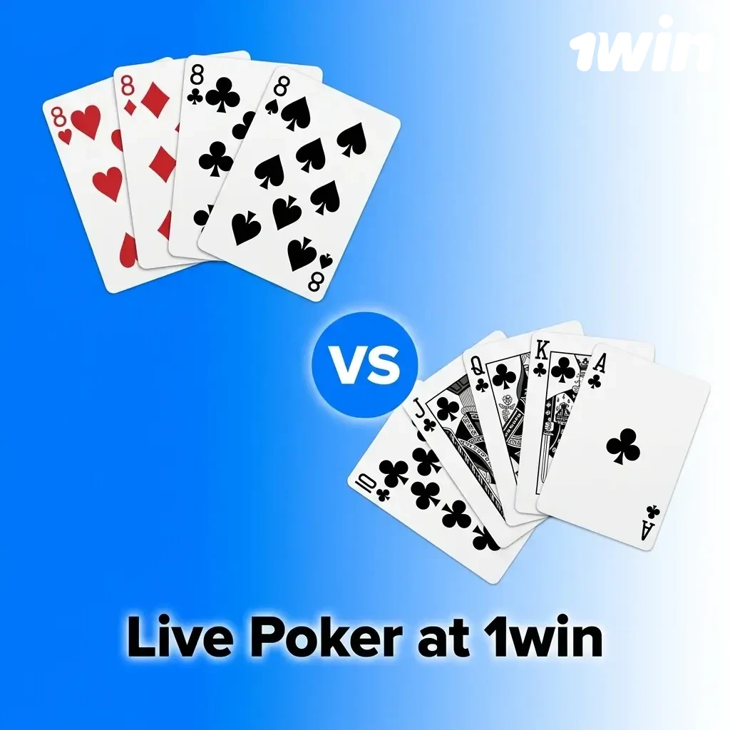 Live poker tables at 1win featuring Casino Hold'em, Three Card Poker, Texas Hold'em, and more dealer-based variants