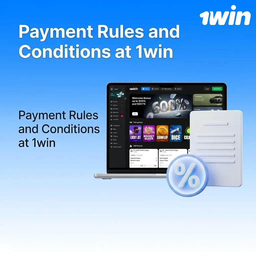 1win payment rules showing deposit withdrawal conditions identity verification bonus wagering and transaction limits