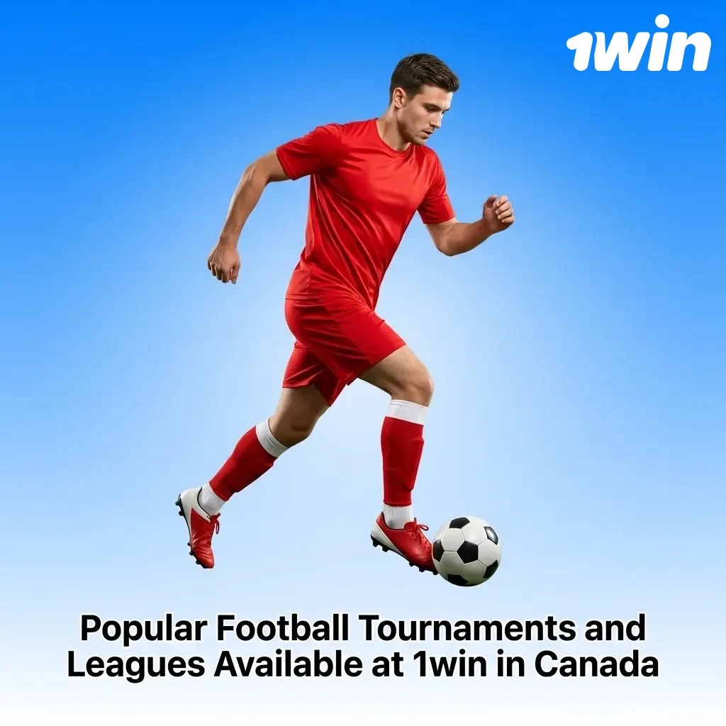 Popular football tournaments and leagues at 1win Canada including EPL, Champions League, MLS, World Cup, and more