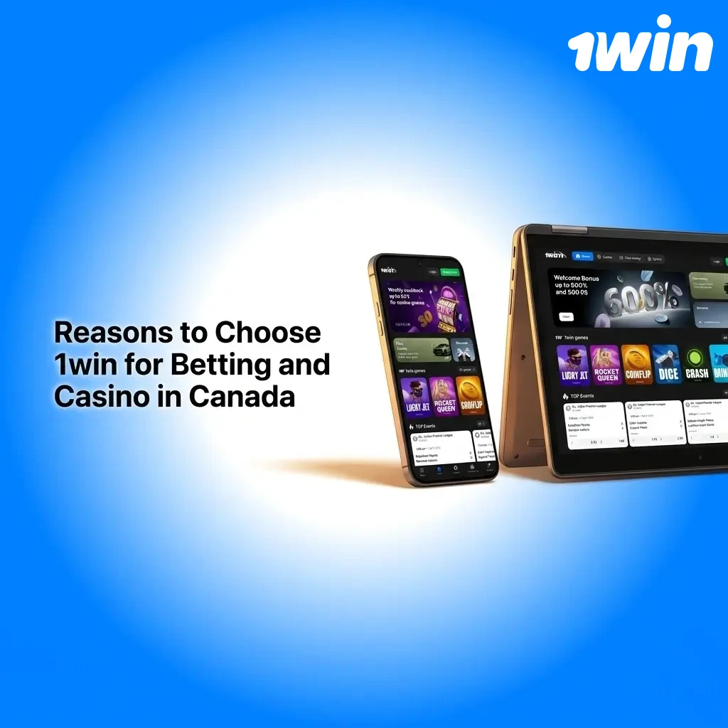 1win Canada betting platform offering 500% welcome bonus, 25+ payment methods, Curaçao licence, and 30+ sports markets