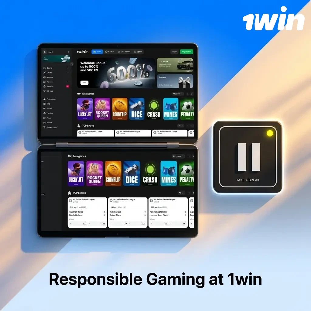 1win responsible gaming tools for Canadian players including deposit limits, self-exclusion, and session controls