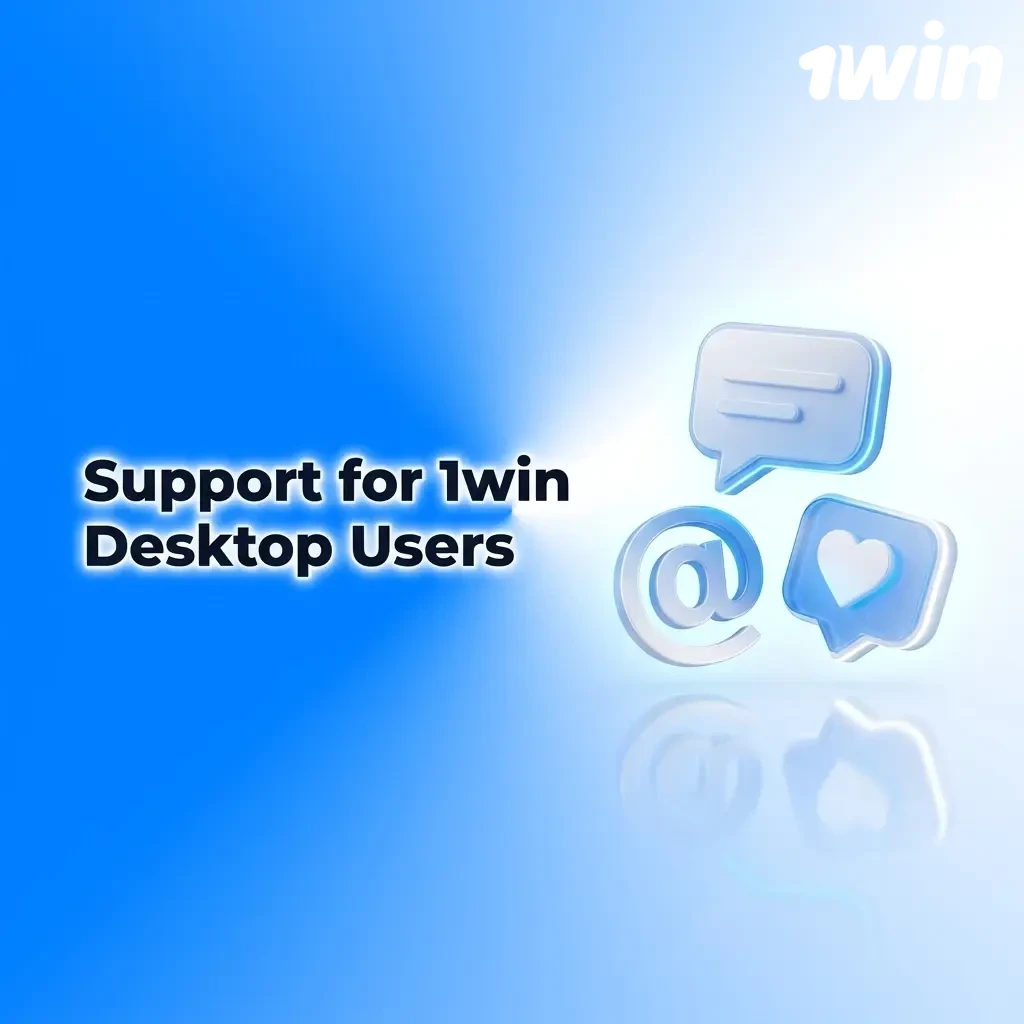 1win desktop support options including live chat, email, and social media contact methods for account and app issues