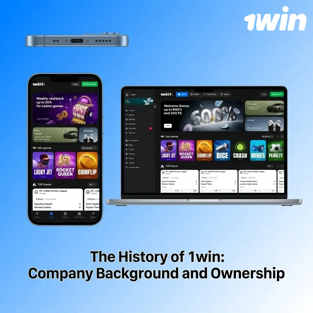 1win company history, founded 2016, licensed by Curacao Gaming Authority, owned by MFI Investments Limited